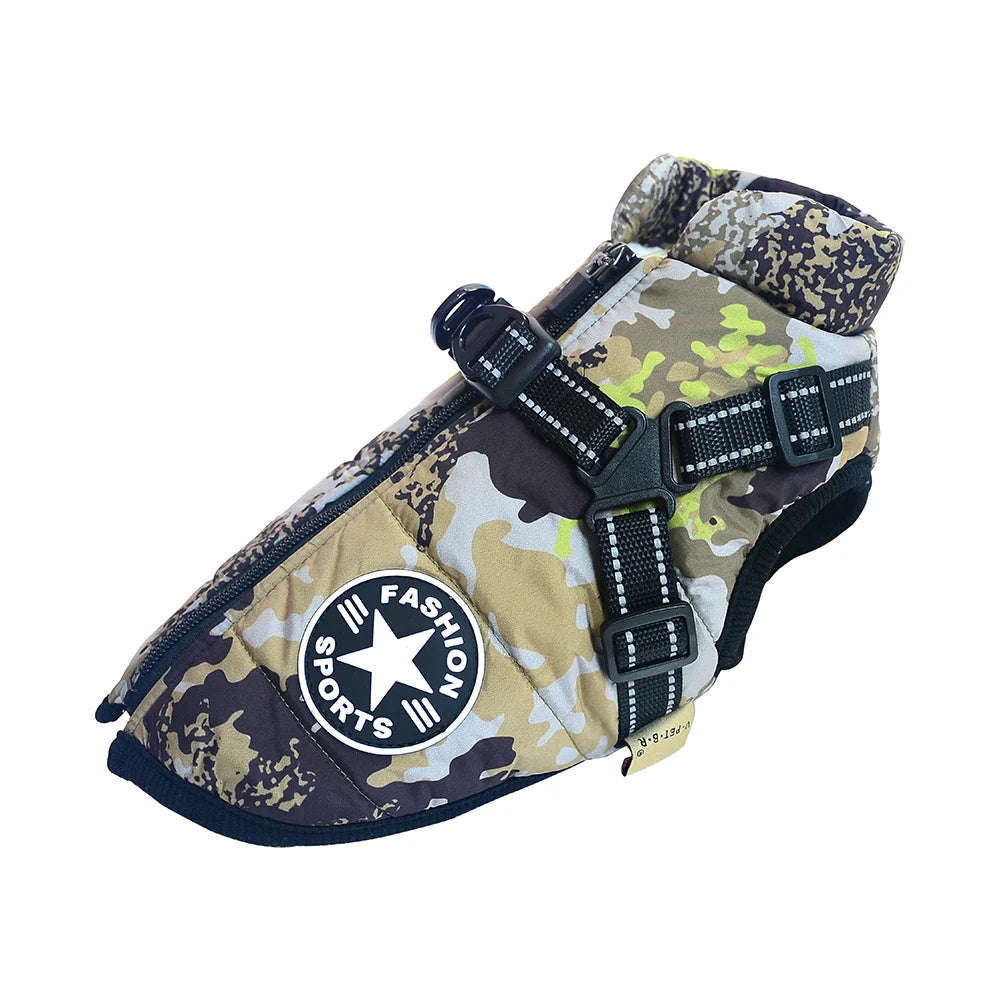 Vedenpitävä talvitakki sisäänrakennetulla valjaalla